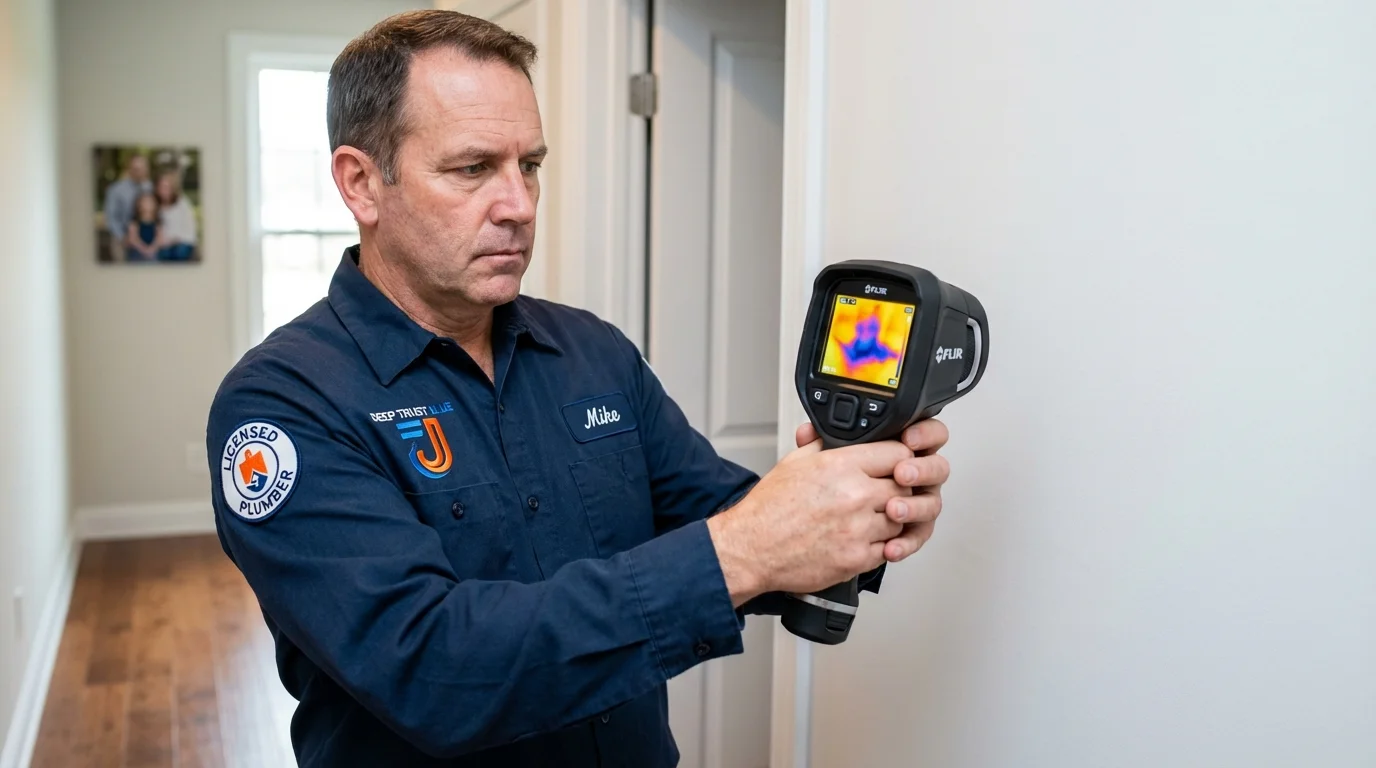 Thermal imaging leak detection by Johns Plumbing LLC in Port Jefferson Station